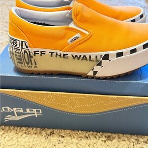 Vans Bold Orange Slip-On Shoes
